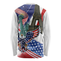 French-American Heritage Month Long Sleeve Shirt Dual Heritage and National Flag