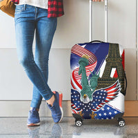 French-American Heritage Month Luggage Cover Dual Heritage and National Flag