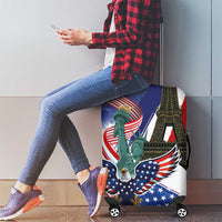 French-American Heritage Month Luggage Cover Dual Heritage and National Flag
