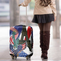 French-American Heritage Month Luggage Cover Dual Heritage and National Flag