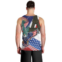 French-American Heritage Month Men Tank Top Dual Heritage and National Flag