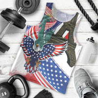 French-American Heritage Month Men Tank Top Dual Heritage and National Flag