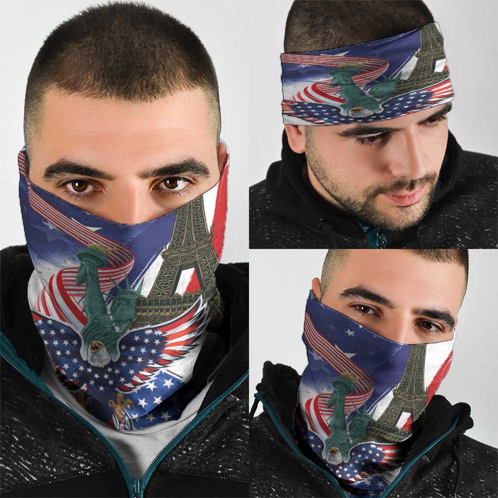 French-American Heritage Month Neck Gaiter Dual Heritage and National Flag