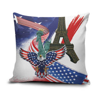 French-American Heritage Month Pillow Cover Dual Heritage and National Flag