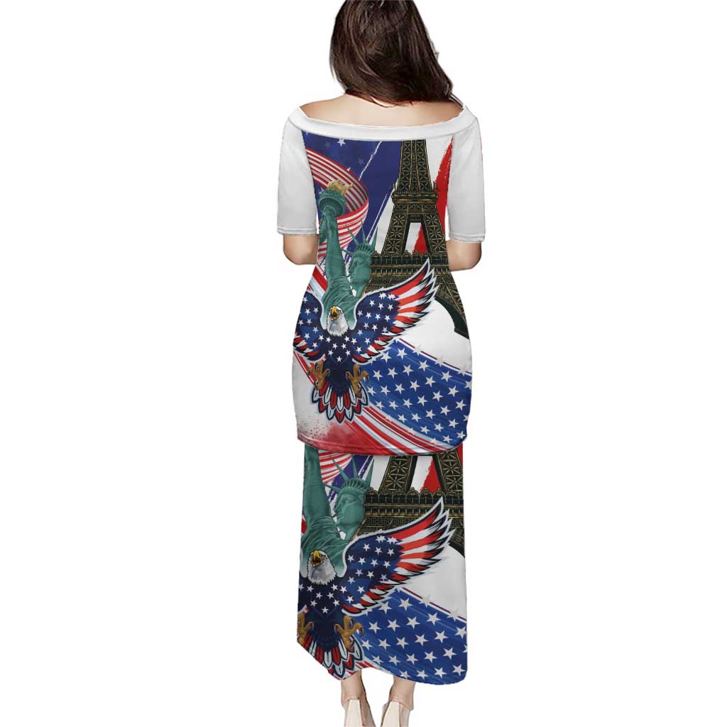 French-American Heritage Month Puletasi Dual Heritage and National Flag