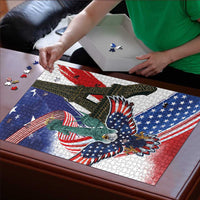 French-American Heritage Month Puzzle Dual Heritage and National Flag