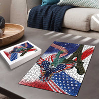 French-American Heritage Month Puzzle Dual Heritage and National Flag