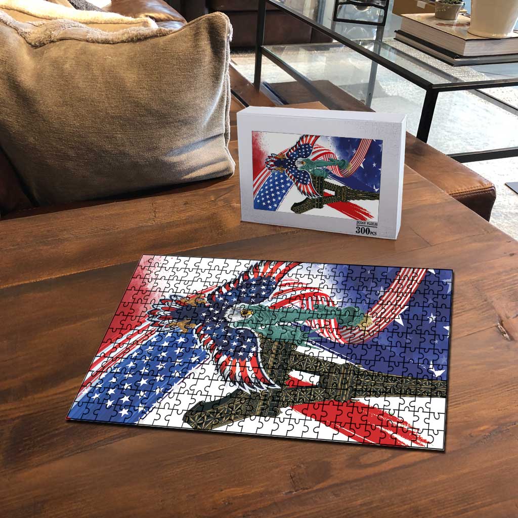 French-American Heritage Month Puzzle Dual Heritage and National Flag