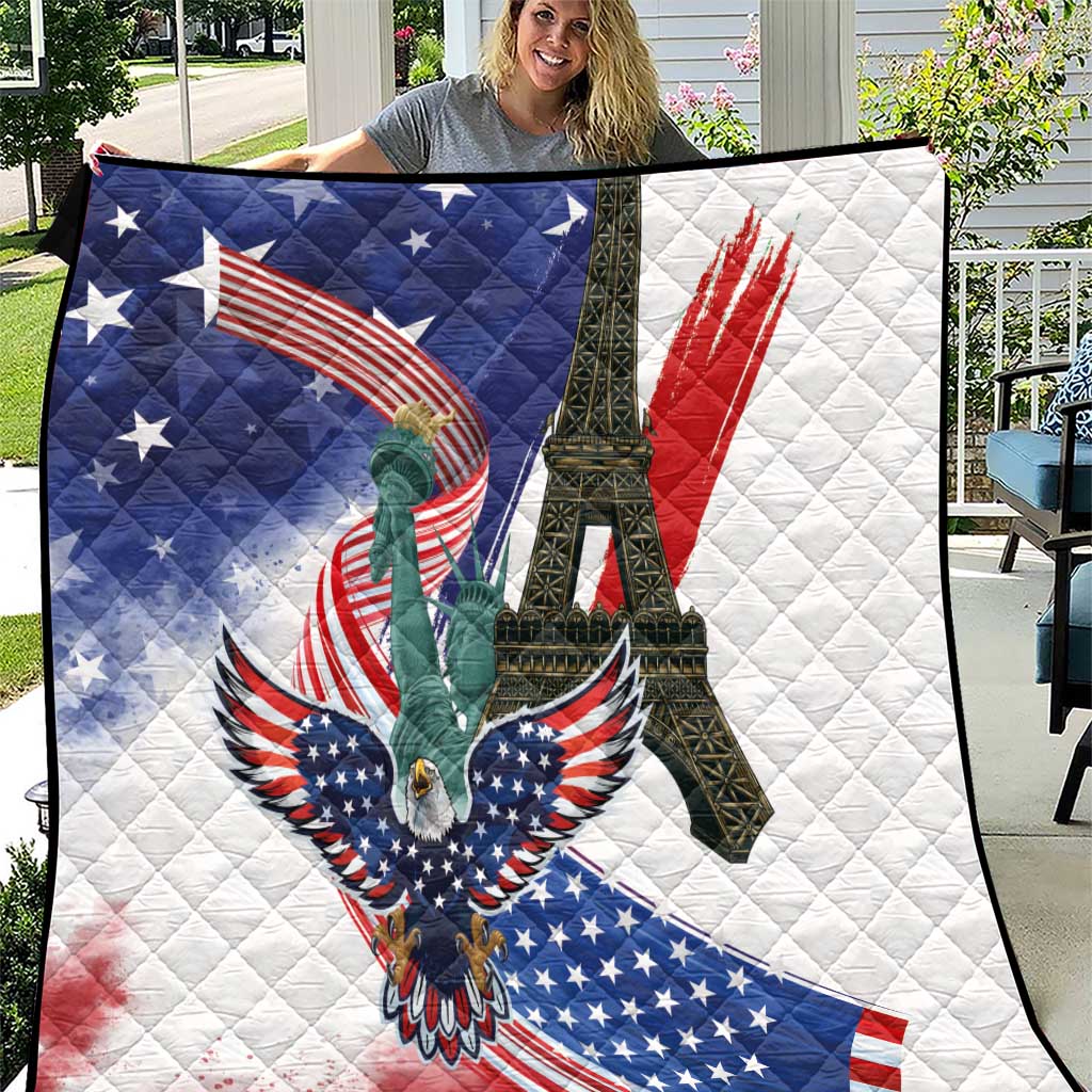 French-American Heritage Month Quilt Dual Heritage and National Flag