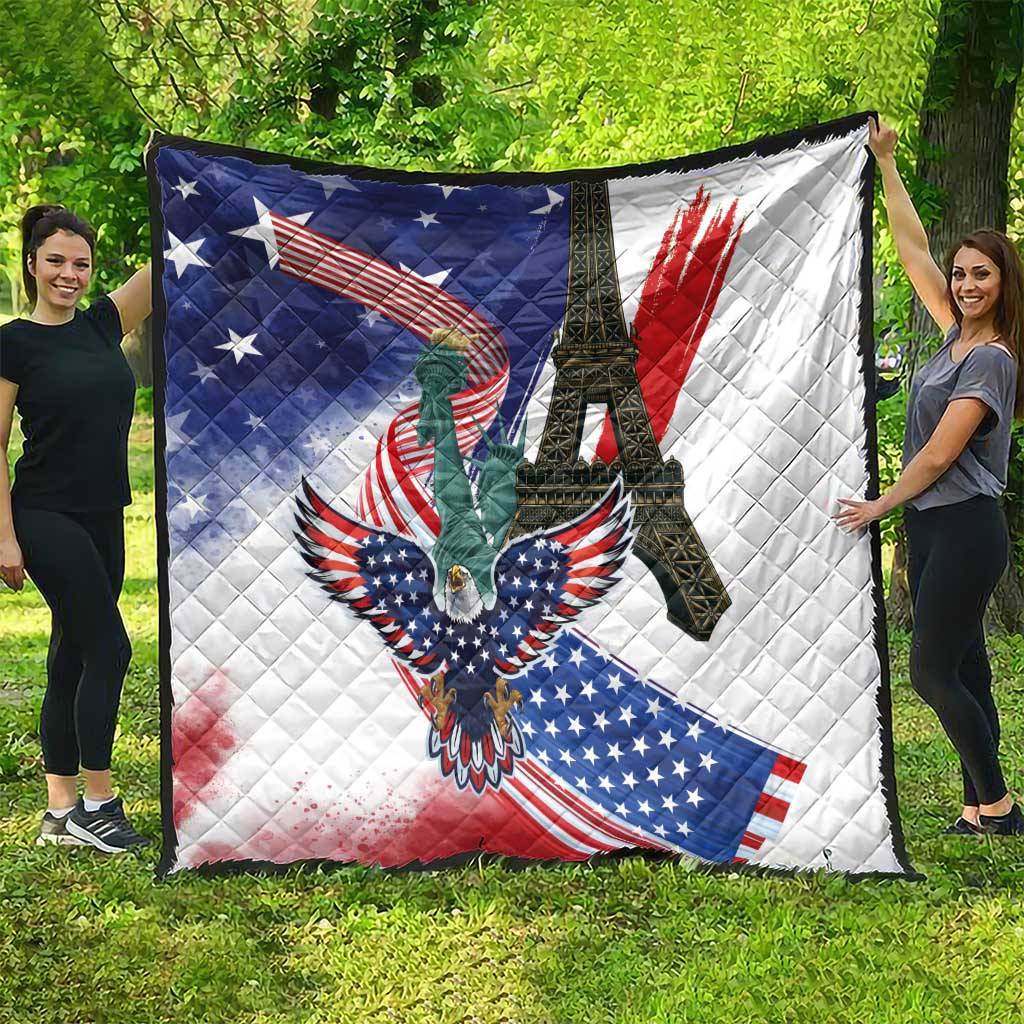 French-American Heritage Month Quilt Dual Heritage and National Flag
