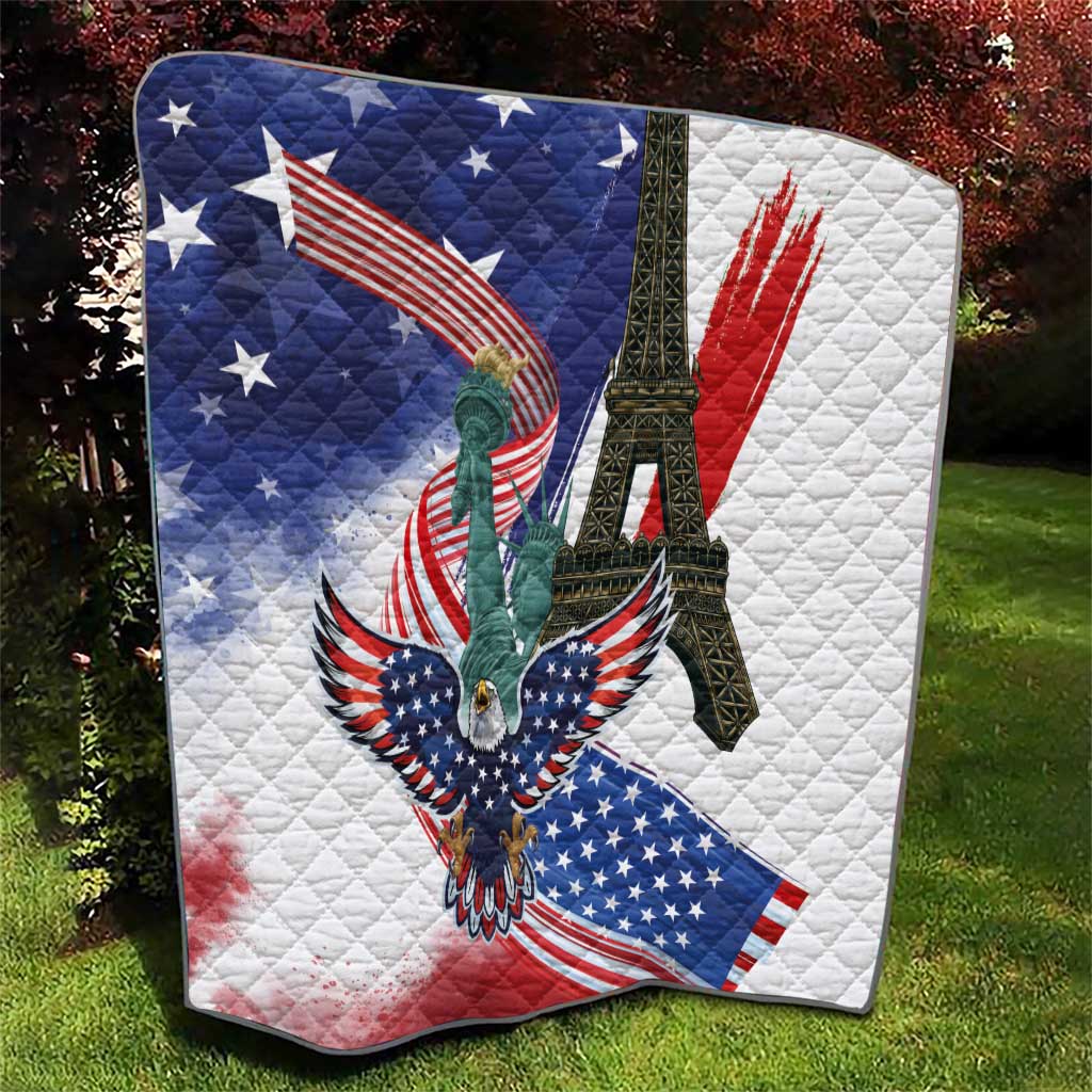 French-American Heritage Month Quilt Dual Heritage and National Flag