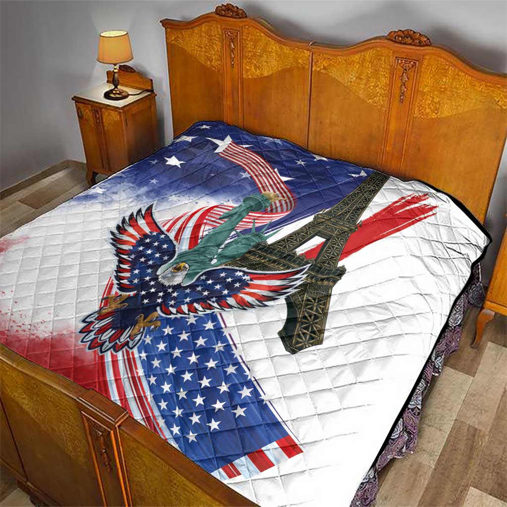 French-American Heritage Month Quilt Dual Heritage and National Flag