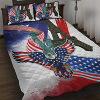 French-American Heritage Month Quilt Bed Set Dual Heritage and National Flag