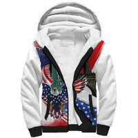 French-American Heritage Month Sherpa Hoodie Dual Heritage and National Flag