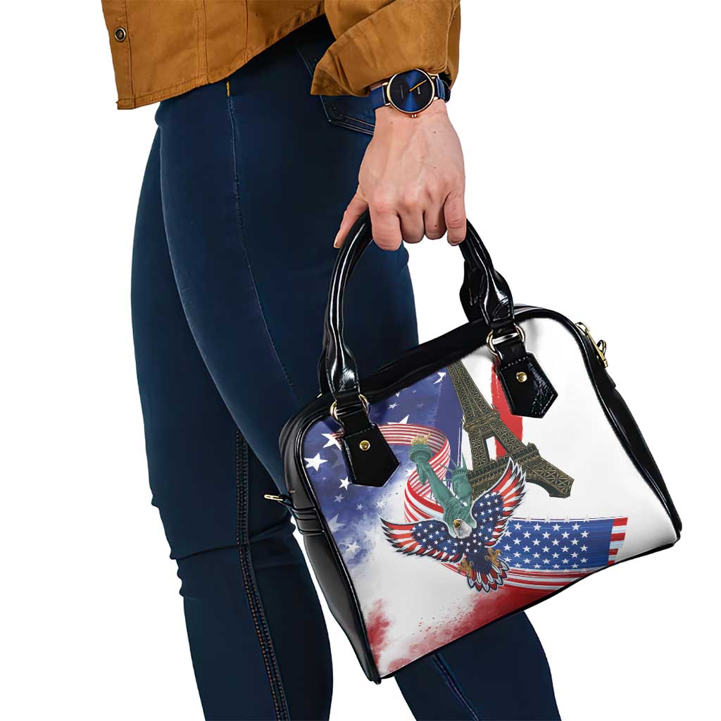 French-American Heritage Month Shoulder Handbag Dual Heritage and National Flag