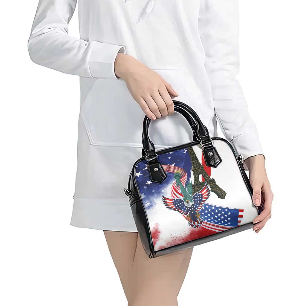French-American Heritage Month Shoulder Handbag Dual Heritage and National Flag