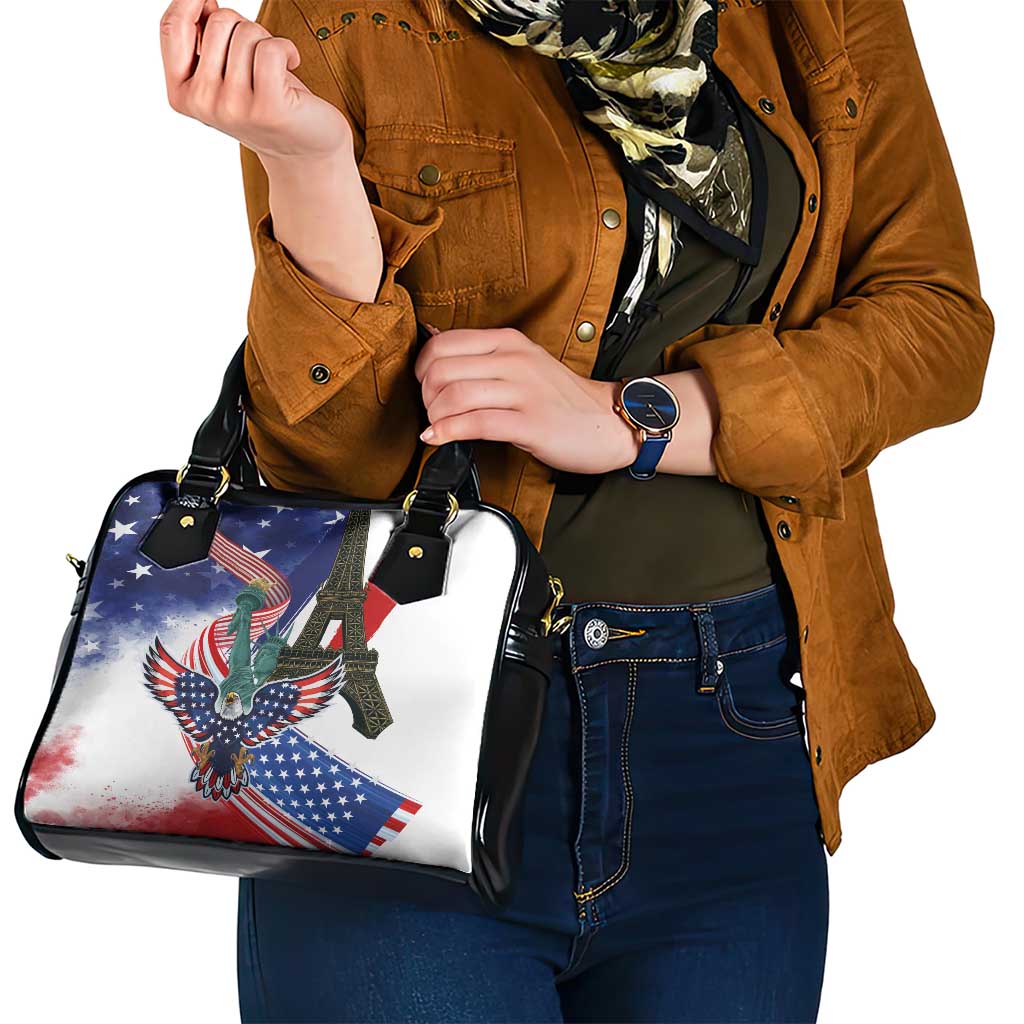 French-American Heritage Month Shoulder Handbag Dual Heritage and National Flag