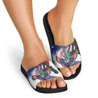 French-American Heritage Month Slide Sandals Dual Heritage and National Flag
