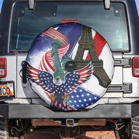 French-American Heritage Month Spare Tire Cover Dual Heritage and National Flag