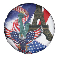 French-American Heritage Month Spare Tire Cover Dual Heritage and National Flag