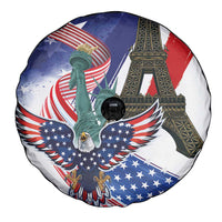 French-American Heritage Month Spare Tire Cover Dual Heritage and National Flag