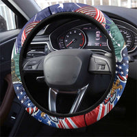 French-American Heritage Month Steering Wheel Cover Dual Heritage and National Flag