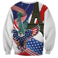 French-American Heritage Month Sweatshirt Dual Heritage and National Flag