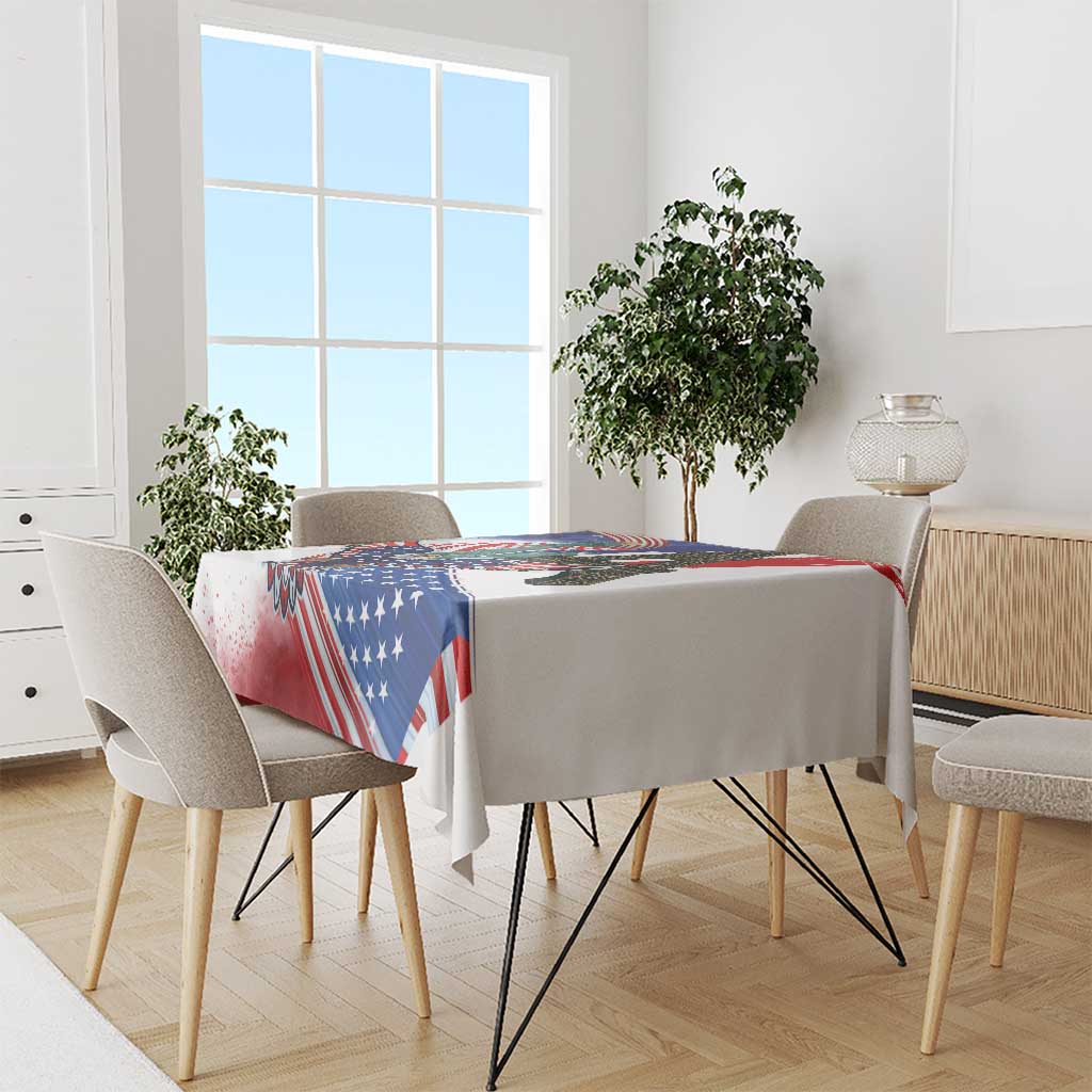 French-American Heritage Month Tablecloth Dual Heritage and National Flag