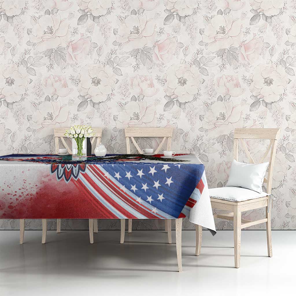 French-American Heritage Month Tablecloth Dual Heritage and National Flag