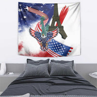 French-American Heritage Month Tapestry Dual Heritage and National Flag