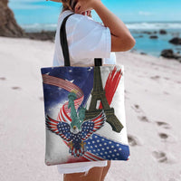 French-American Heritage Month Tote Bag Dual Heritage and National Flag