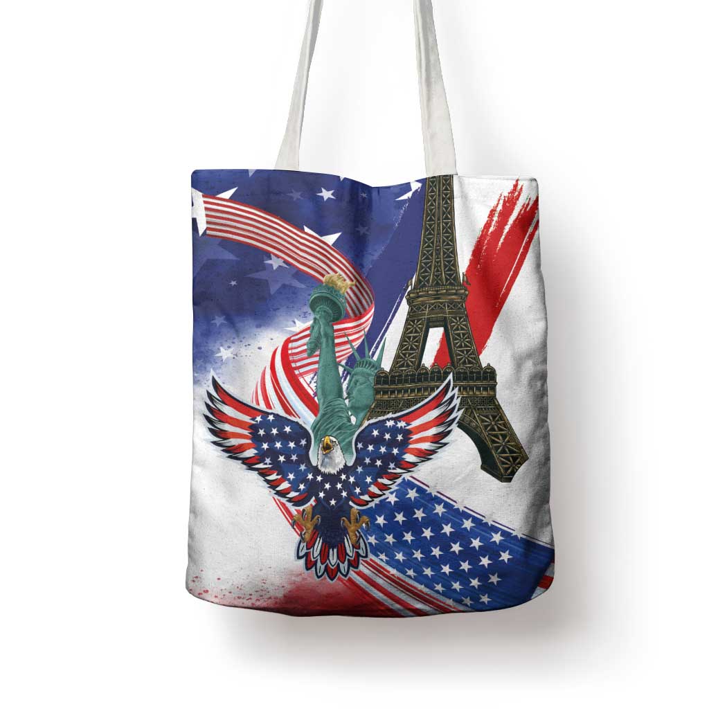 French-American Heritage Month Tote Bag Dual Heritage and National Flag