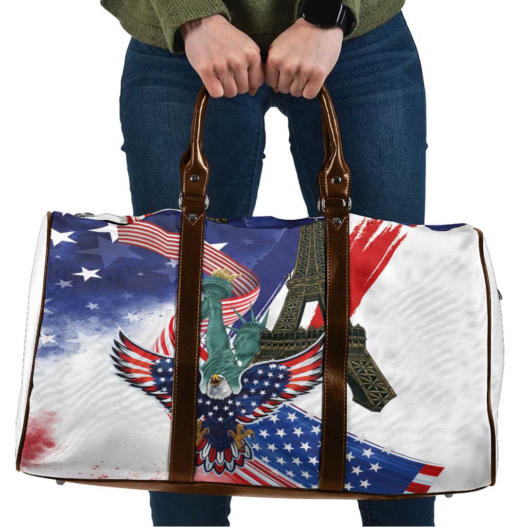 French-American Heritage Month Travel Bag Dual Heritage and National Flag