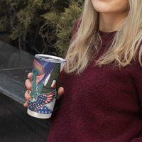 French-American Heritage Month Tumbler Cup Dual Heritage and National Flag