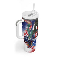 French-American Heritage Month Tumbler With Handle Dual Heritage and National Flag