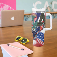 French-American Heritage Month Tumbler With Handle Dual Heritage and National Flag