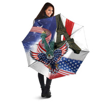 French-American Heritage Month Umbrella Dual Heritage and National Flag