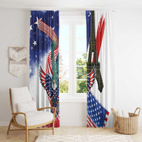 French-American Heritage Month Window Curtain Dual Heritage and National Flag
