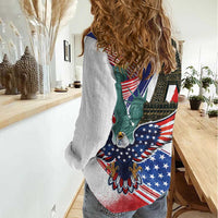 French-American Heritage Month Women Casual Shirt Dual Heritage and National Flag