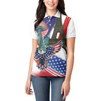 French-American Heritage Month Women Polo Shirt Dual Heritage and National Flag