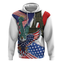 French-American Heritage Month Zip Hoodie Dual Heritage and National Flag