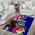 Personalised American Samoa and United States Area Rug Bald Eagle and Seal Hibiscus Polynesian Pattern - Wonder Print Shop