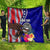 Personalised American Samoa and United States Quilt Bald Eagle and Seal Hibiscus Polynesian Pattern - Wonder Print Shop