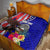 Personalised American Samoa and United States Quilt Bald Eagle and Seal Hibiscus Polynesian Pattern - Wonder Print Shop