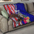 Personalised American Samoa and United States Quilt Bald Eagle and Seal Hibiscus Polynesian Pattern - Wonder Print Shop