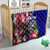 Personalised American Samoa and United States Quilt Bald Eagle and Seal Hibiscus Polynesian Pattern - Wonder Print Shop