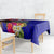 Personalised American Samoa and United States Tablecloth Bald Eagle and Seal Hibiscus Polynesian Pattern - Wonder Print Shop