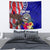 Personalised American Samoa and United States Tapestry Bald Eagle and Seal Hibiscus Polynesian Pattern - Wonder Print Shop