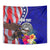 Personalised American Samoa and United States Tapestry Bald Eagle and Seal Hibiscus Polynesian Pattern - Wonder Print Shop