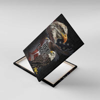 American Eagles Canvas Wall Art United States Flag Vintage Style - Wonder Print Shop